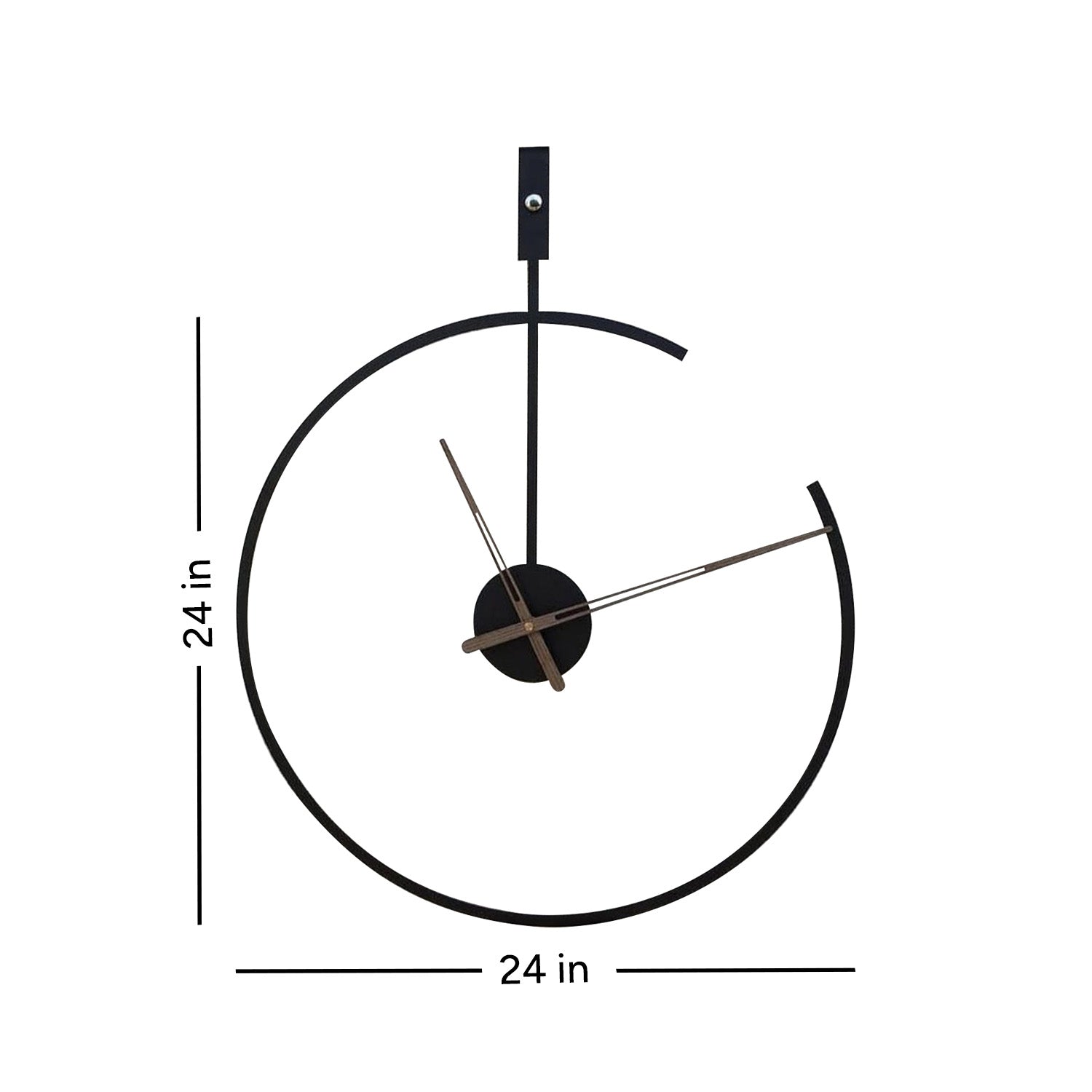 Frosted Iron Timepiece Wall Clock