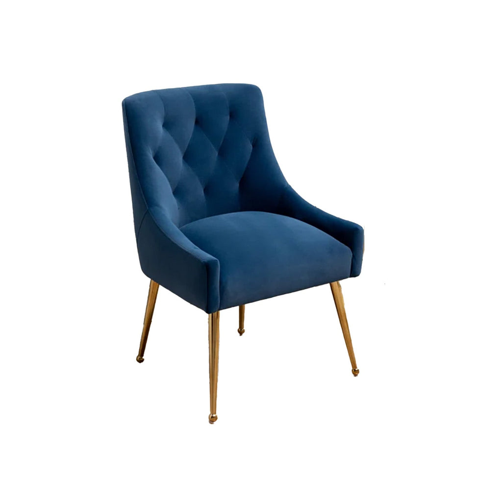 Glamorous Velvet Dining Chair Blue