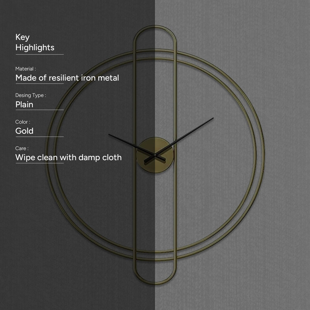 Regal Gold Display Wall Clock