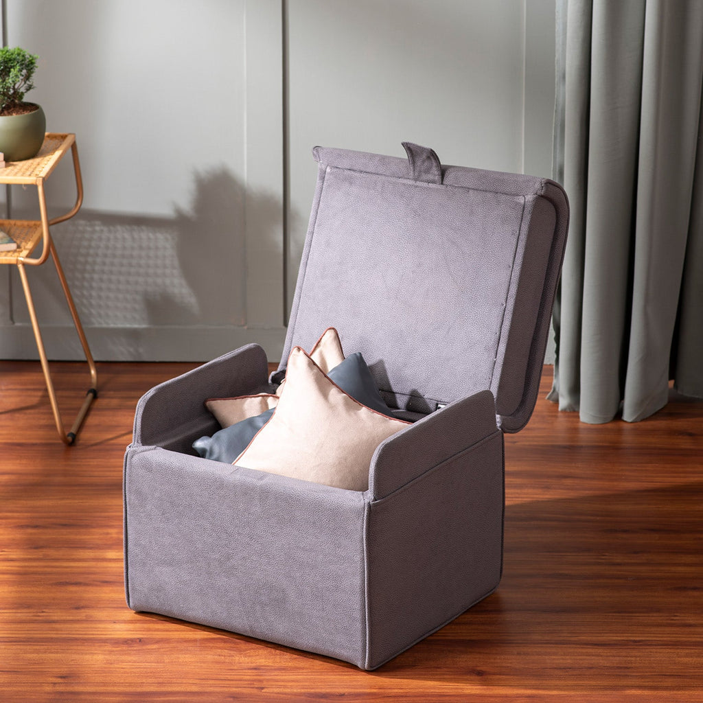 Depot Collection Grey Storage Ottoman Set Of 2