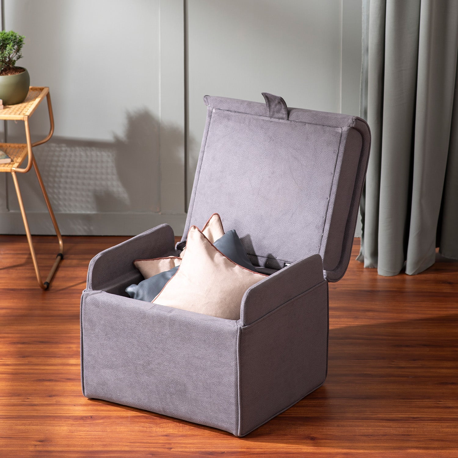 Depot Collection Grey Storage Ottoman Set Of 2