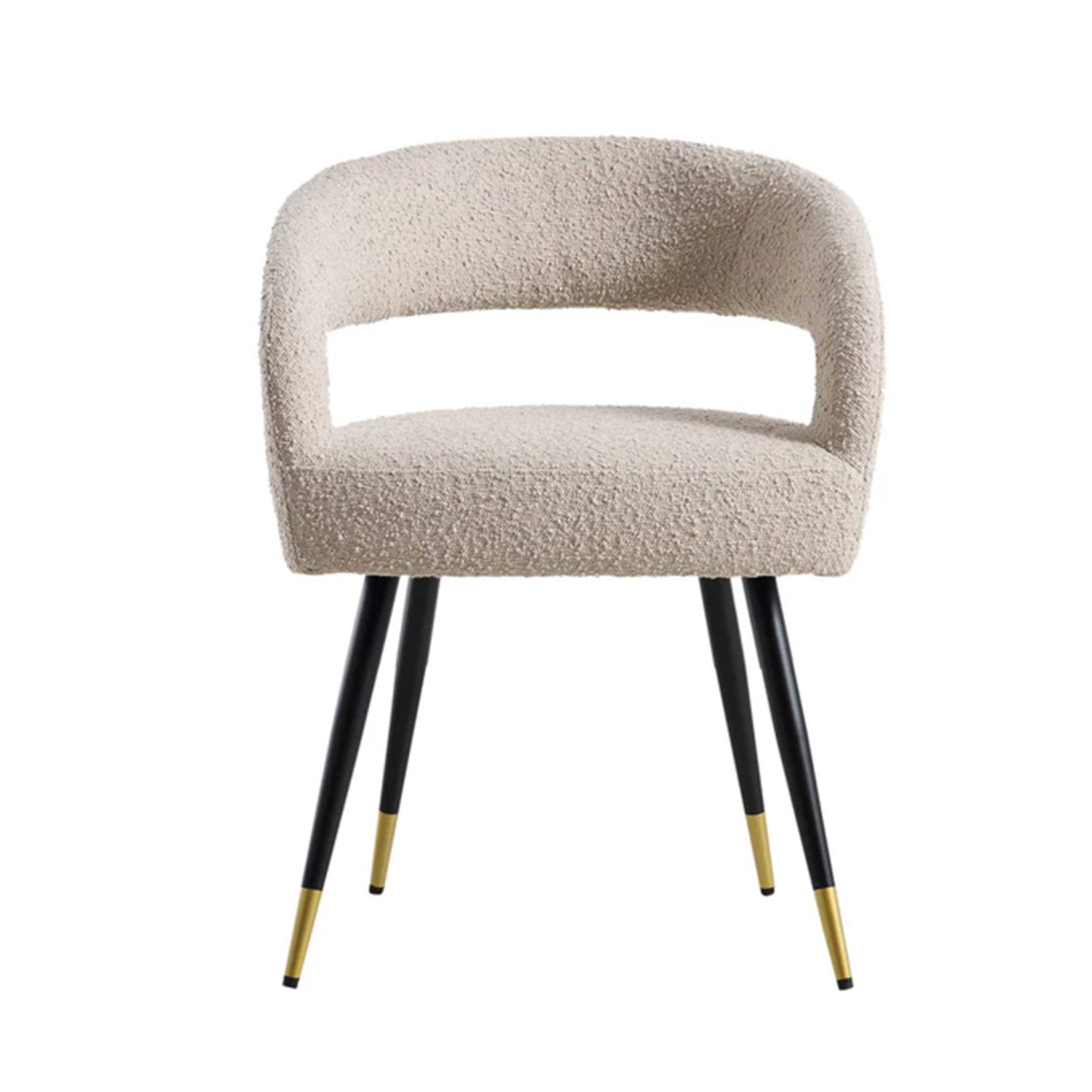 Italian Renaissance Style Chair Boucle Cream