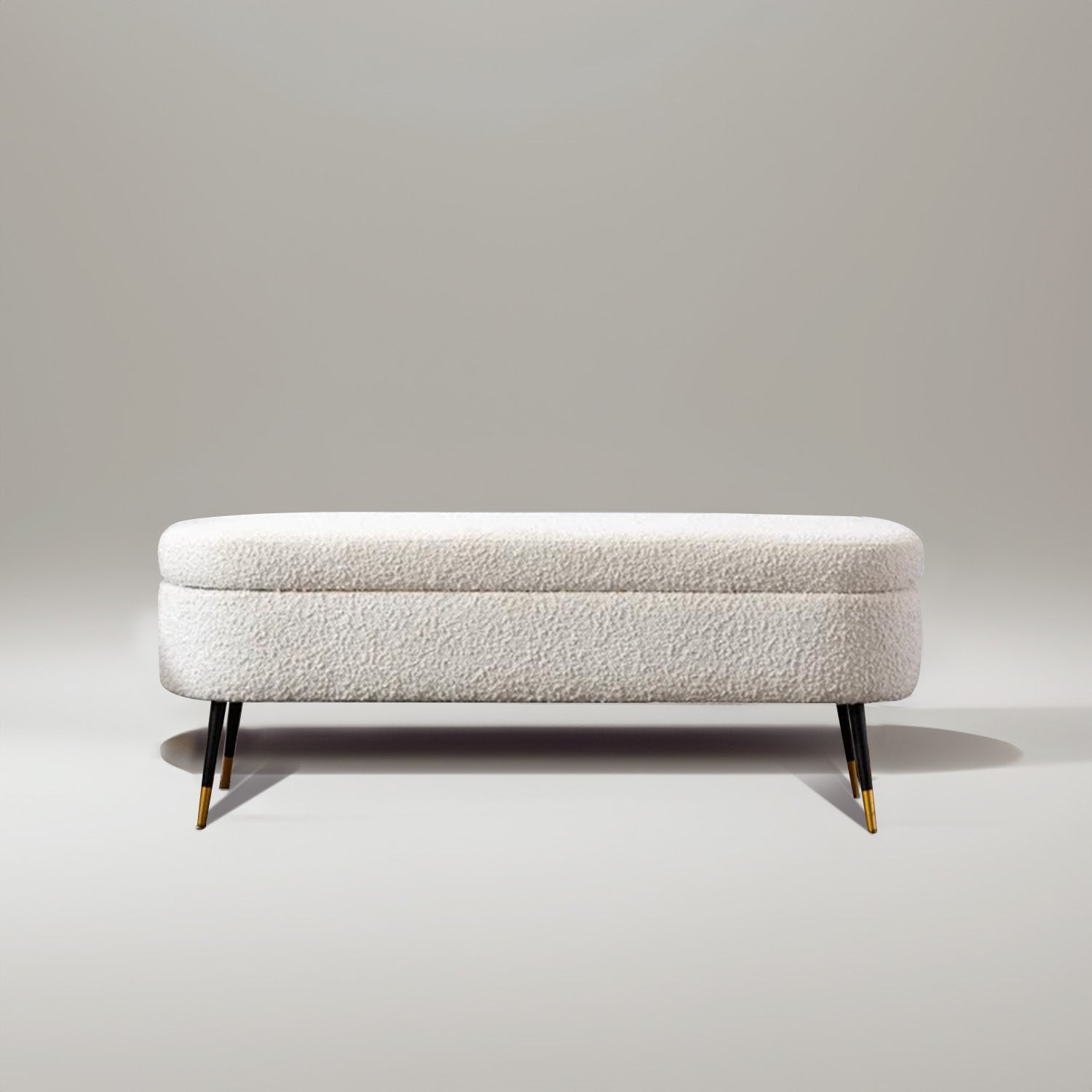 Ivory Escape Ottoman Bench With Storage | Nestroots