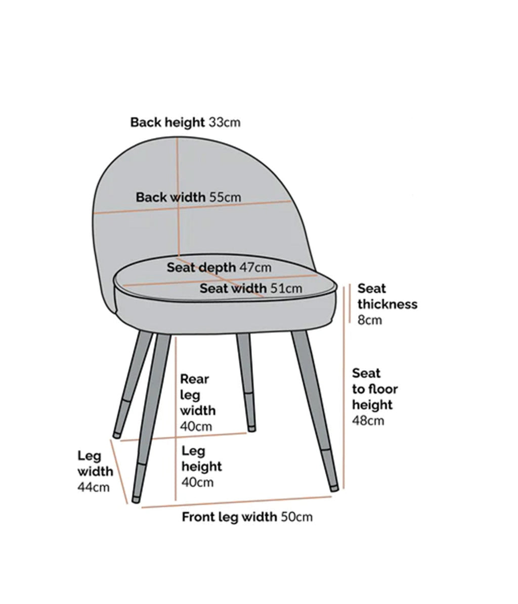 Minimalist Velvet Dining Table Chair Black