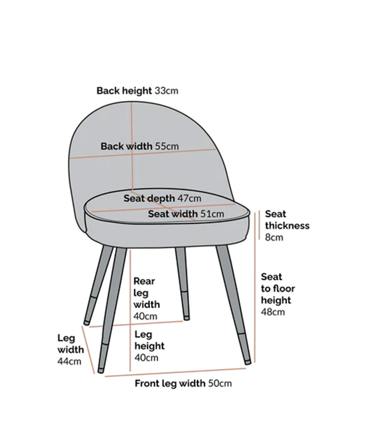 Minimalist Velvet Dining Table Chair Black