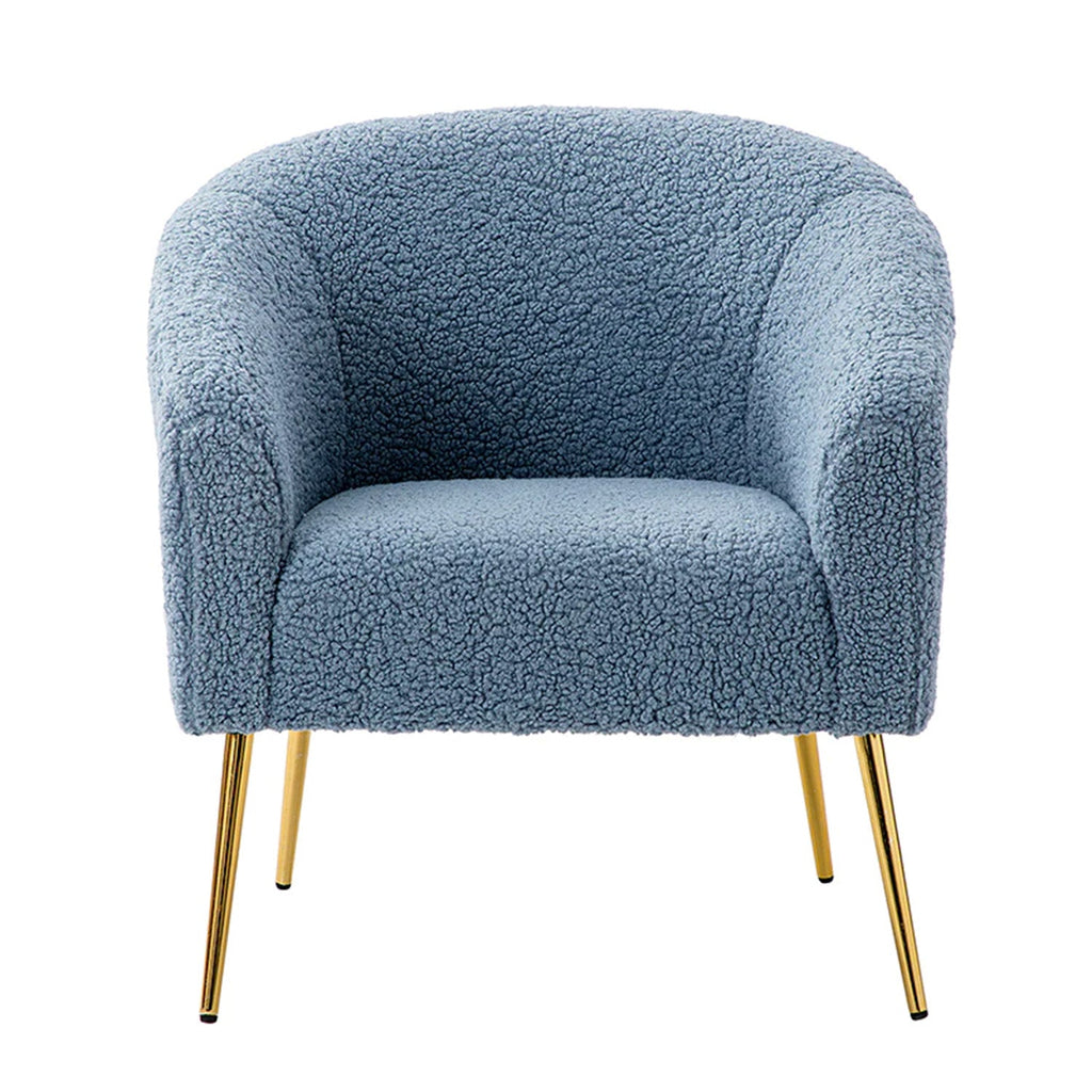 Modern Touch Velvet Chair in Blue