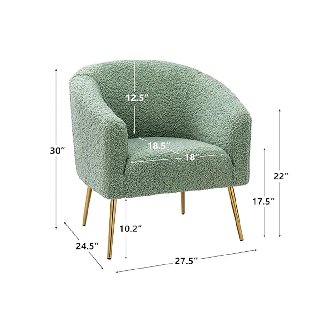 Modern Touch Velvet Chair in Green