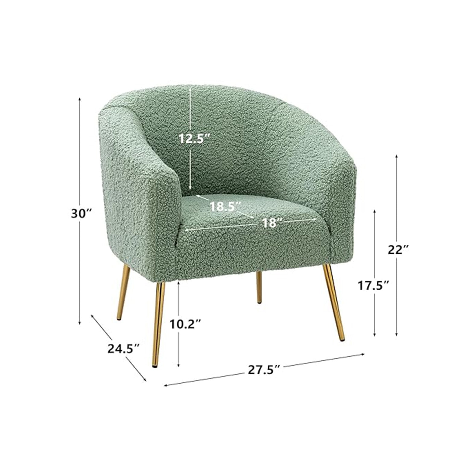 Modern Touch Velvet Chair in Green