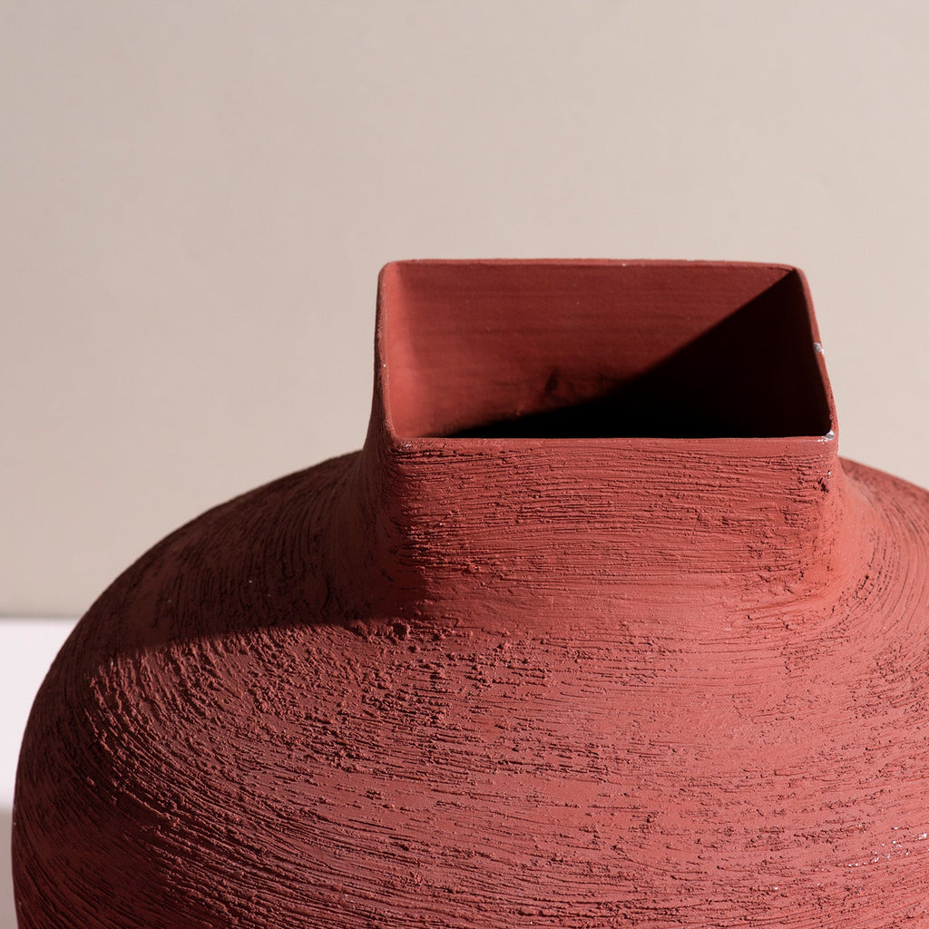 Elegant Black Textured Metal Vase