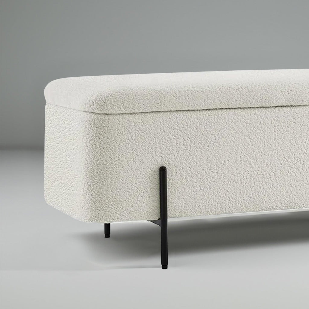 Beige Bliss Storage  Bench | Nestroots