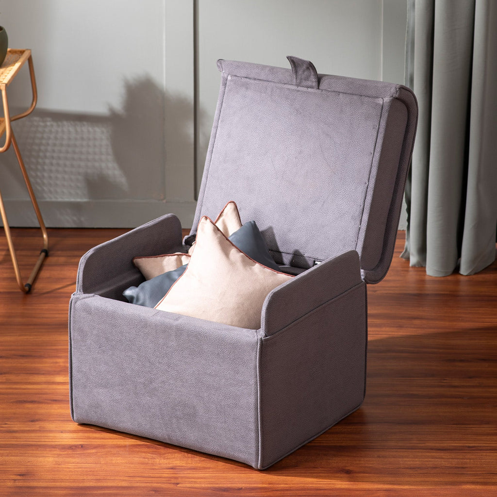 Depot Collection Beige & Grey Storage Ottoman Set Of 2