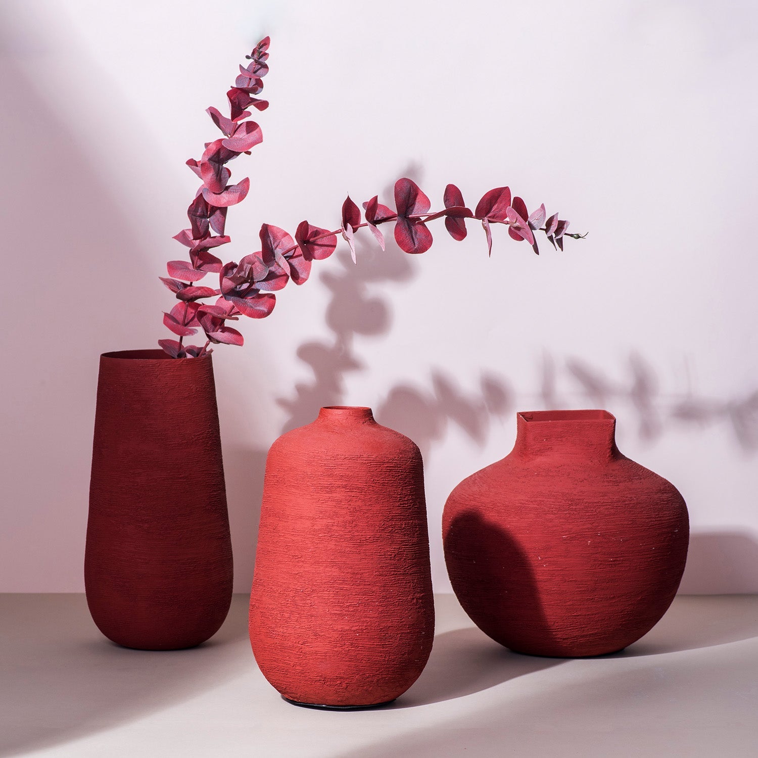 Elegant Black Textured Metal Vase