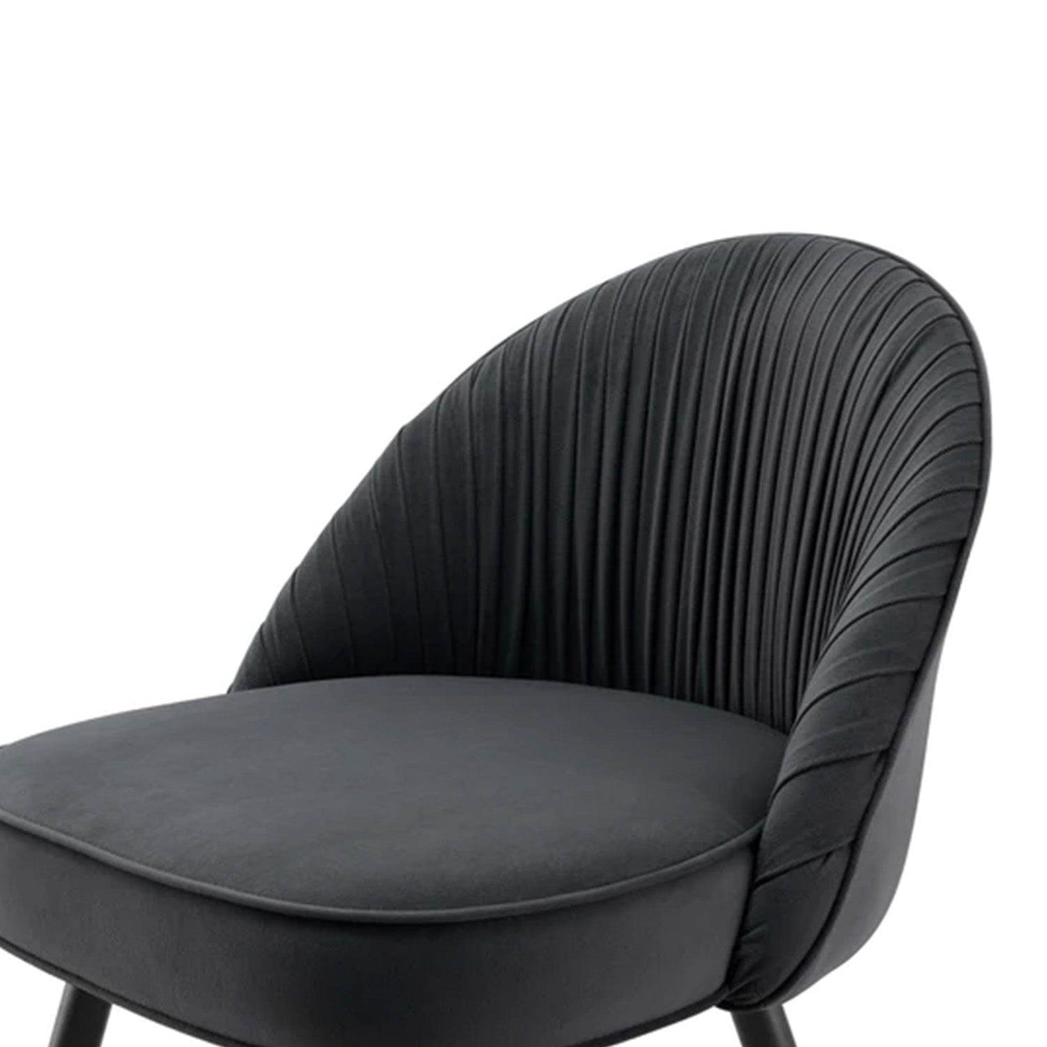 Minimalist Velvet Dining Table Chair Black