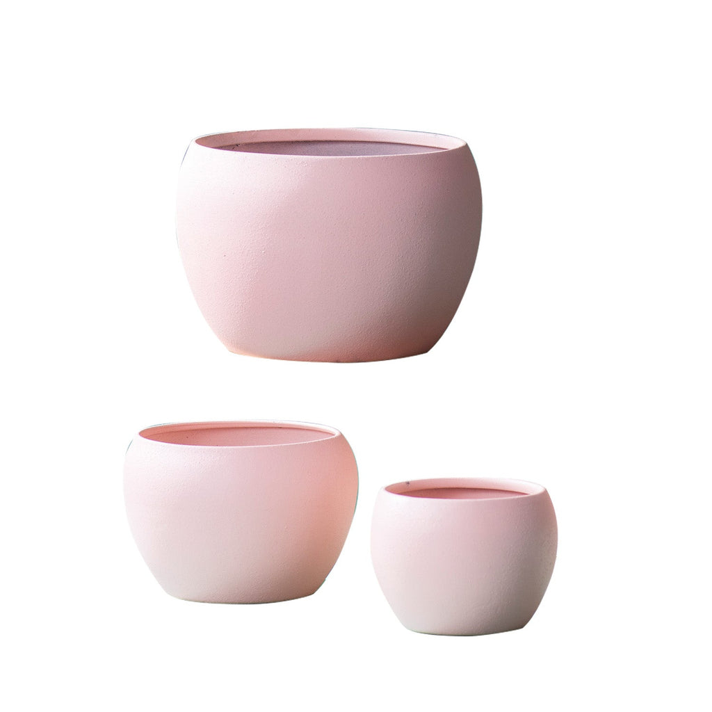 Chic Beige Metal Planters