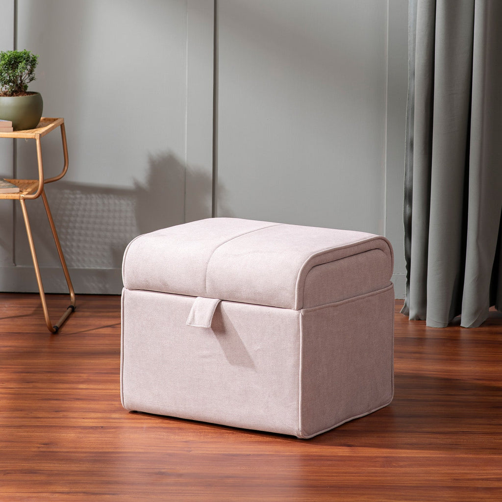 Depot Collection Beige & Grey Storage Ottoman Set Of 2