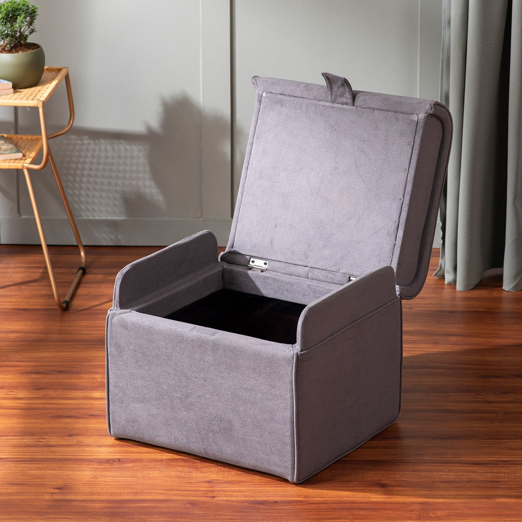 Depot Collection Grey Storage Ottoman Set Of 2