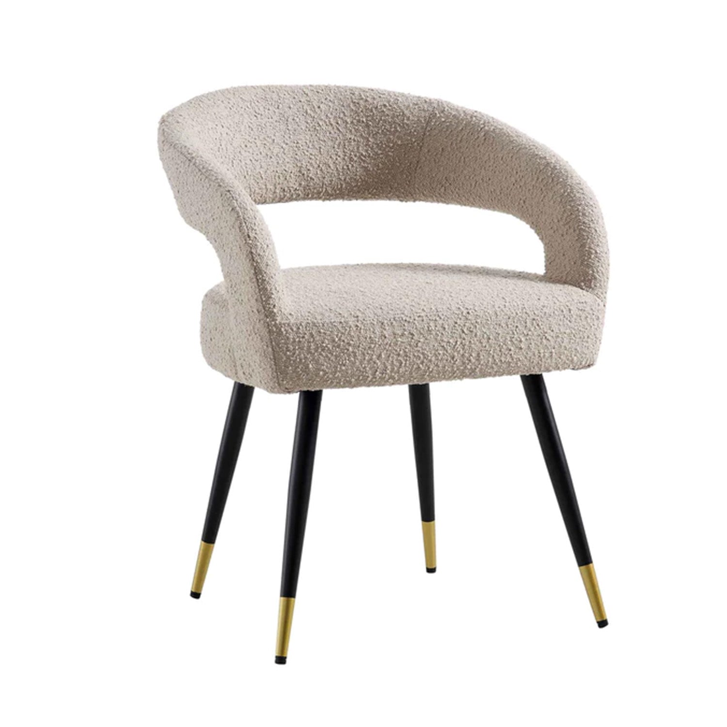 Italian Renaissance Style Chair Boucle Cream