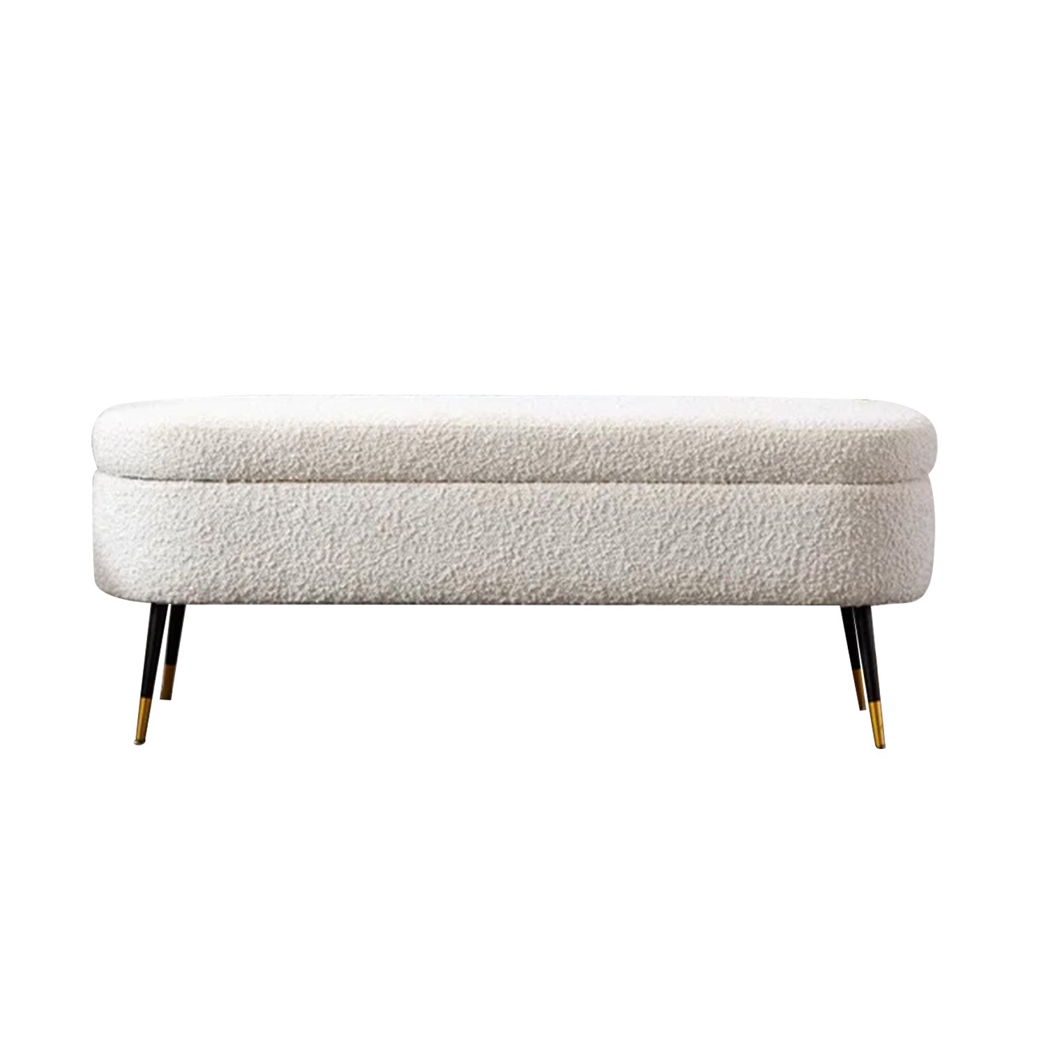 Ivory Escape Ottoman Bench With Storage | Nestroots