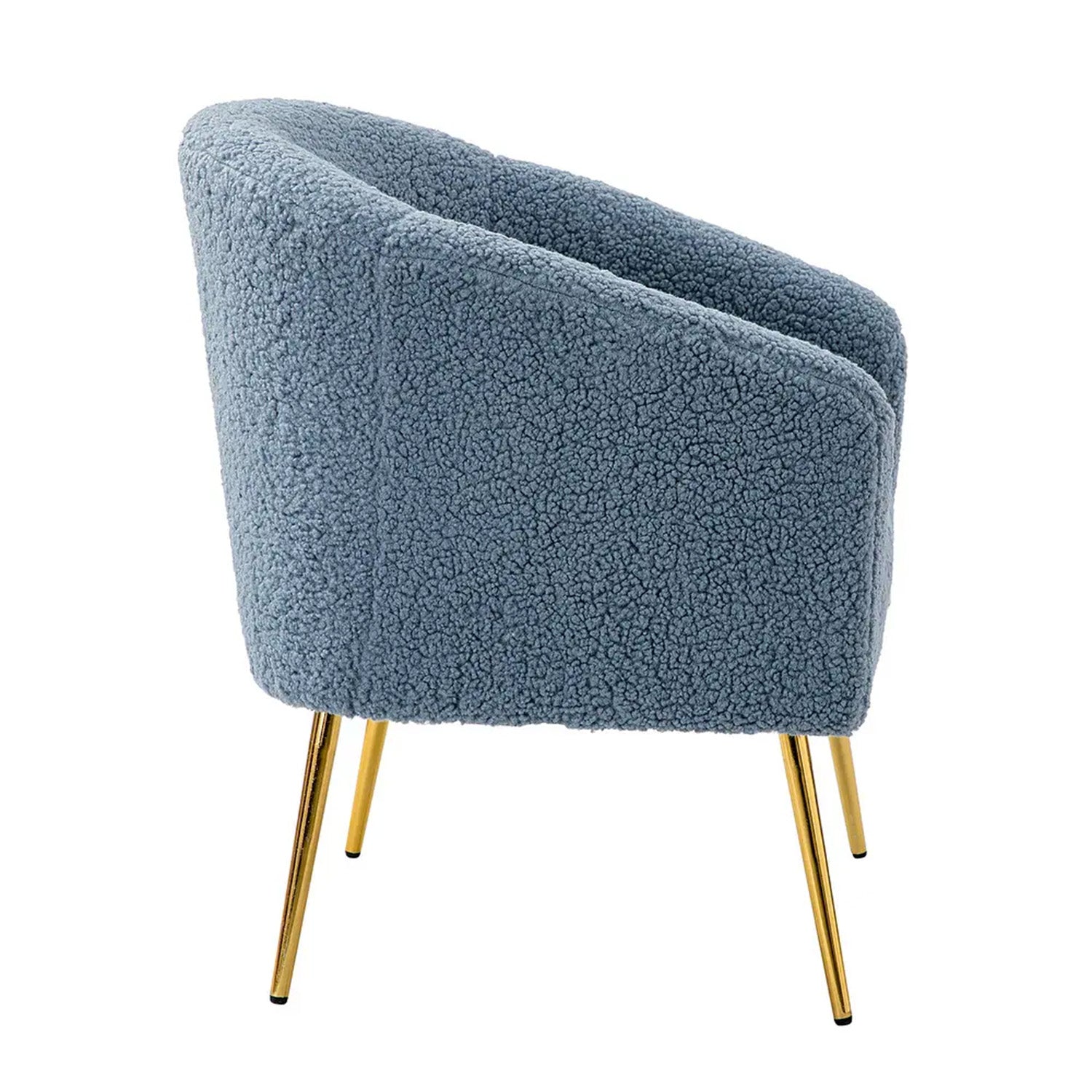 Modern Touch Velvet Chair in Blue