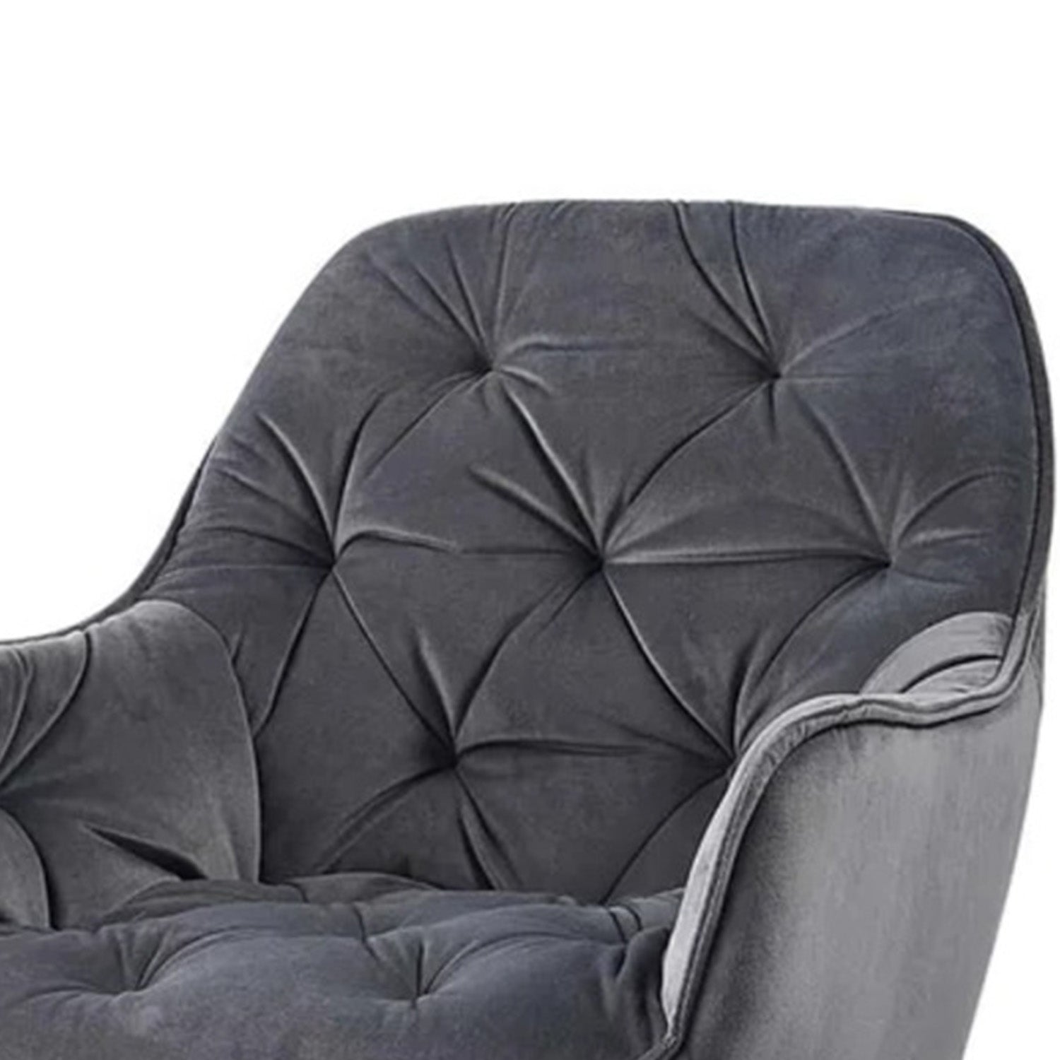 Refined Velvet Dining Designer Chair Grey