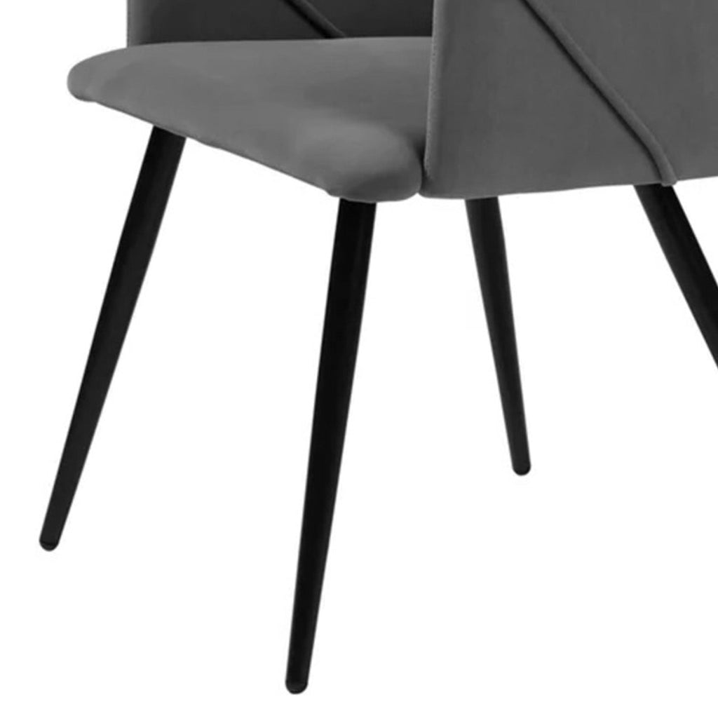 Sophisticated Velvet Dining Designer Chair Grey