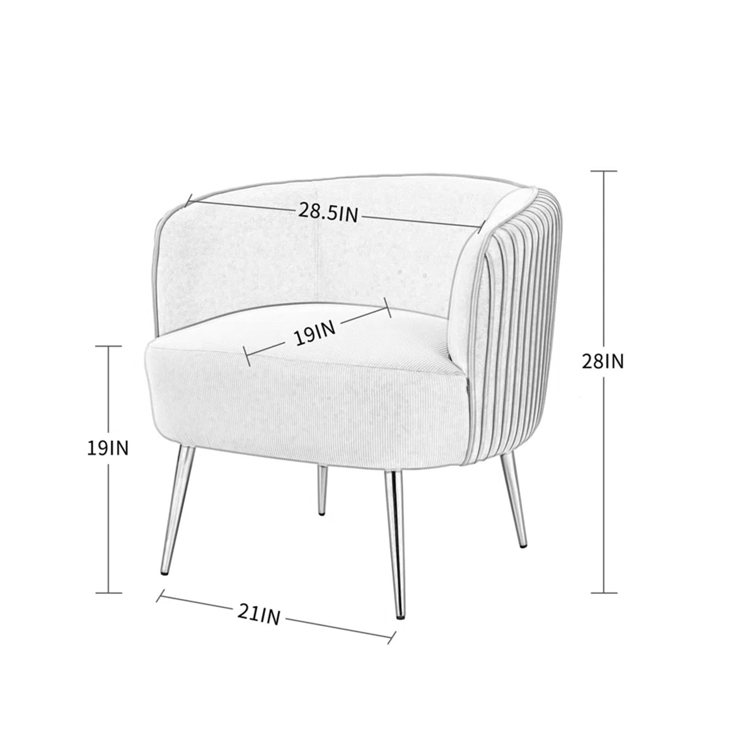 Tufted Velvet Accent Chair Grey