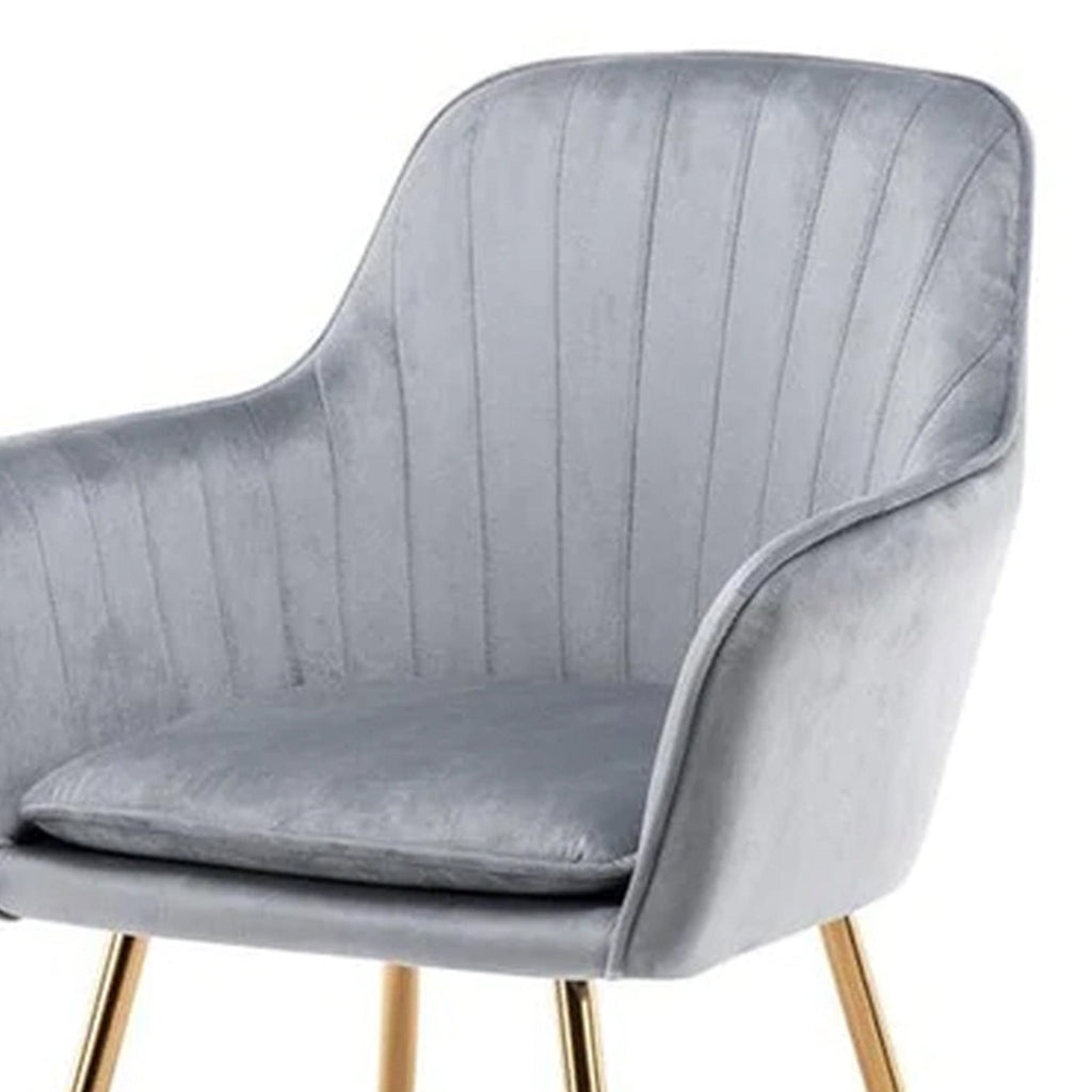Velvet Sleek Dining Chair Grey