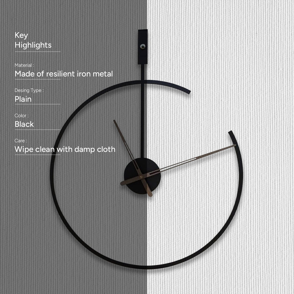 Frosted Iron Timepiece Wall Clock