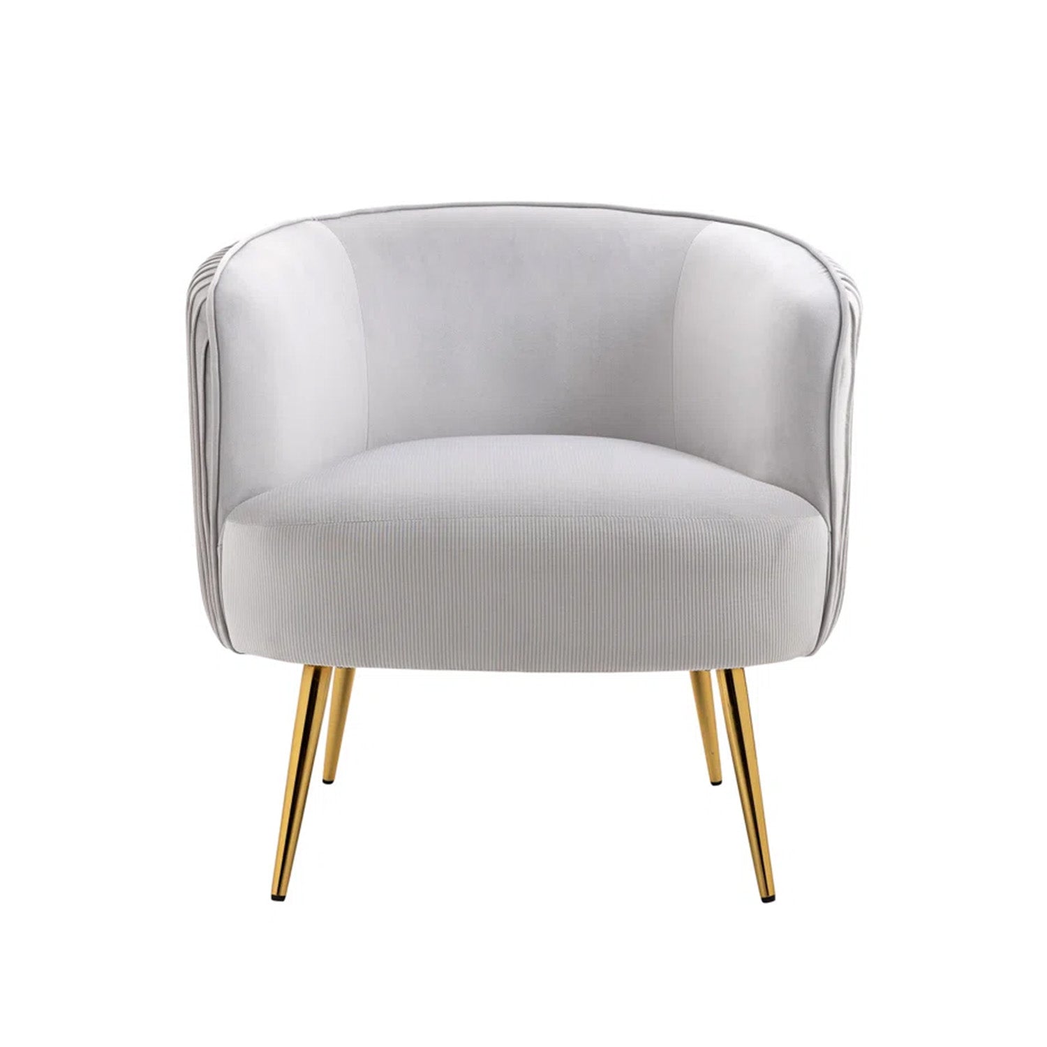 Tufted Velvet Accent Chair Grey