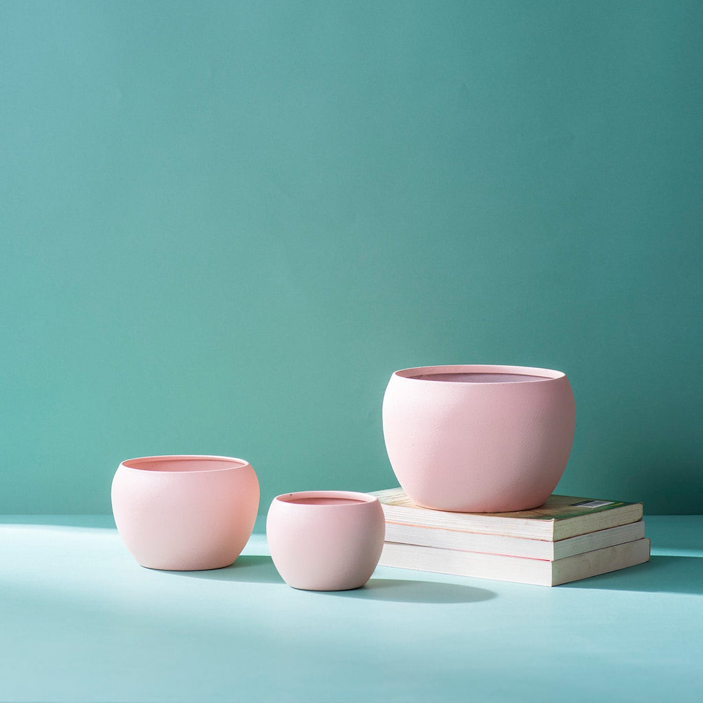 Chic Beige Metal Planters