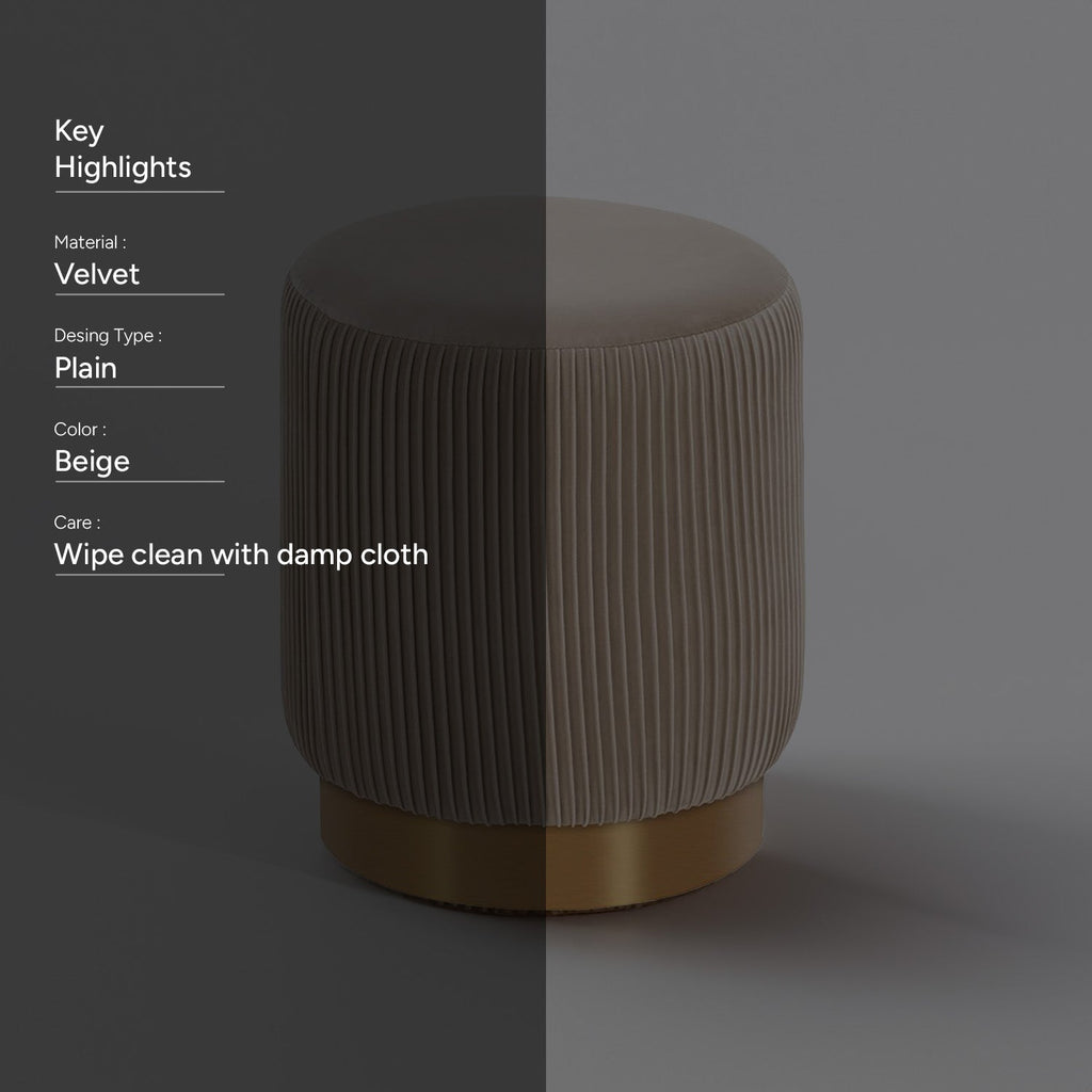 Snuggle Up Spot Leather Pouf Stool | Nestroots