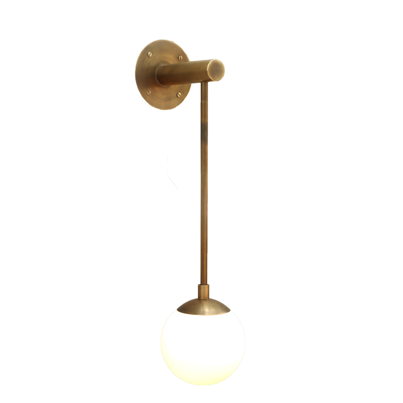 Dot Wall Sconce Long Glass Globe