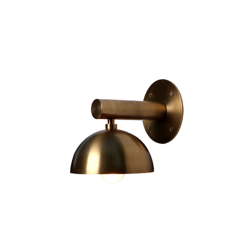 DOT Wall Sconce Small Brass Dome