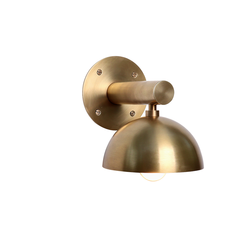DOT Wall Sconce Small Brass Dome