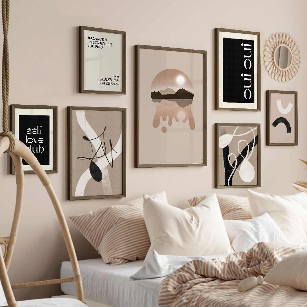 Gallery Wall Art: Self Love Club | Set of 7