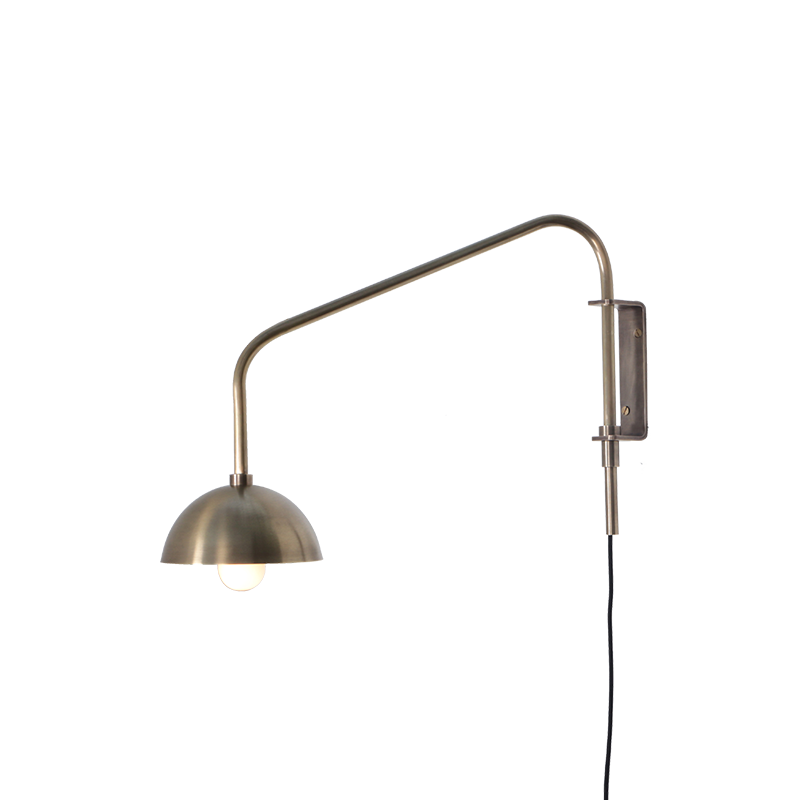 Float (One Arm Wall Sconce Brass Dome)