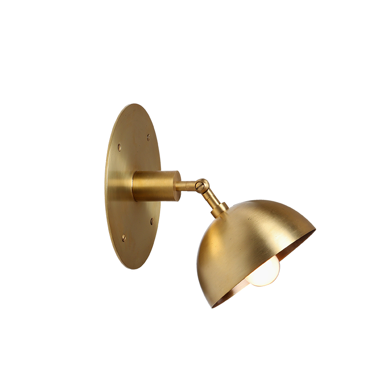 Fly Wall Sconce  Brass Dome