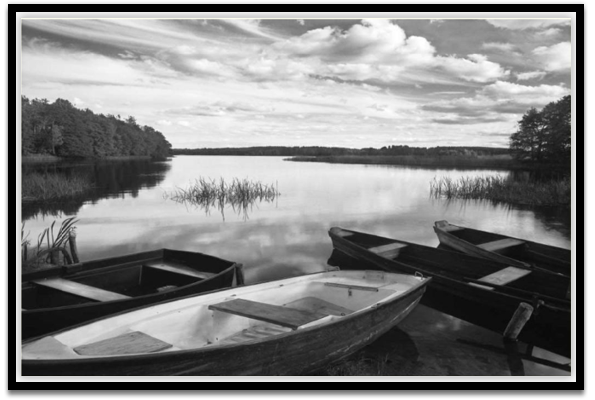 Four Boats at Sunset