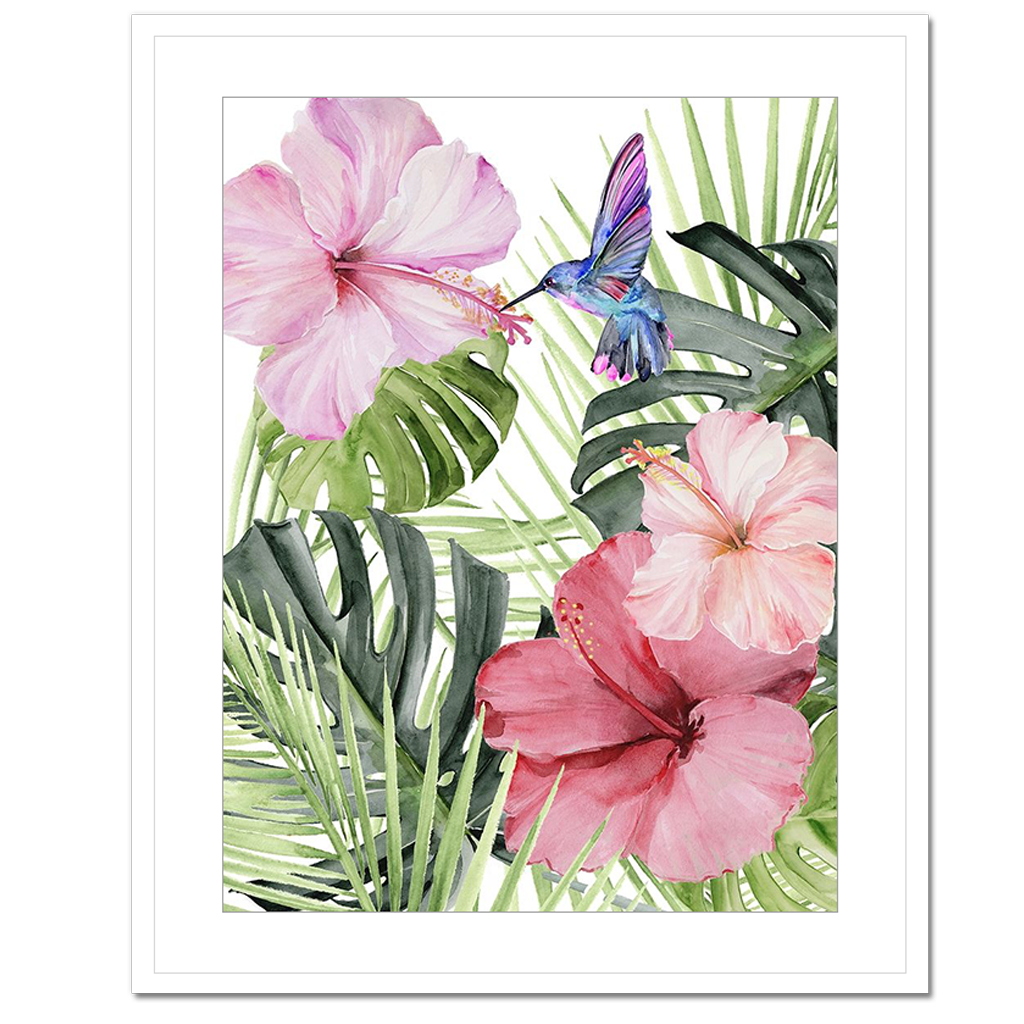 Hibiscus and Humming Bird