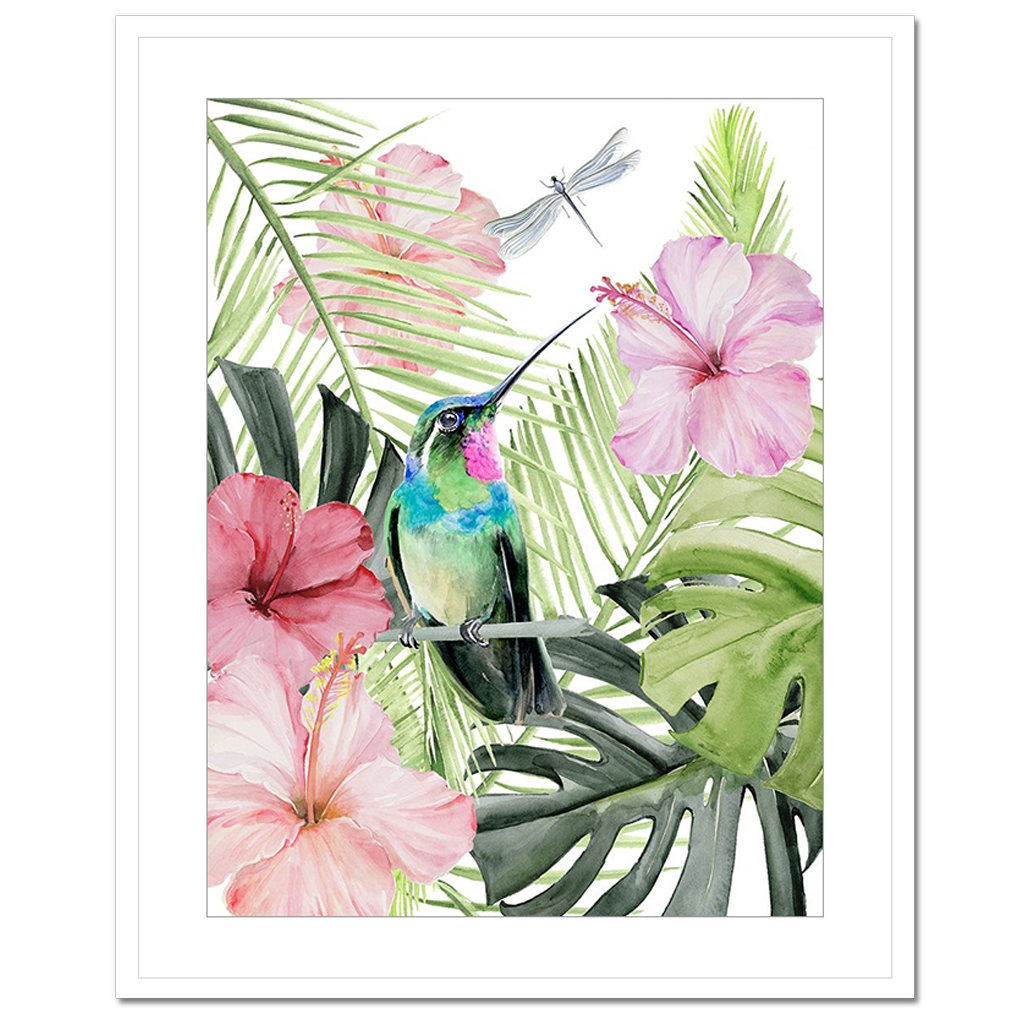 Hibiscus and Humming Bird II