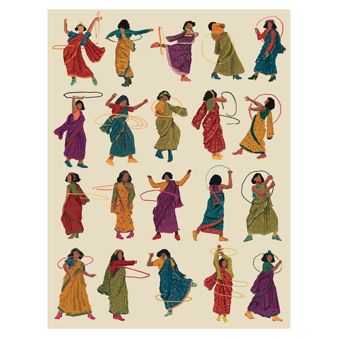 Hula in a Sari (Colour 2)