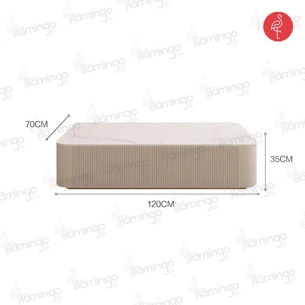 Regal Marble Lourve Drawer Coffee Table