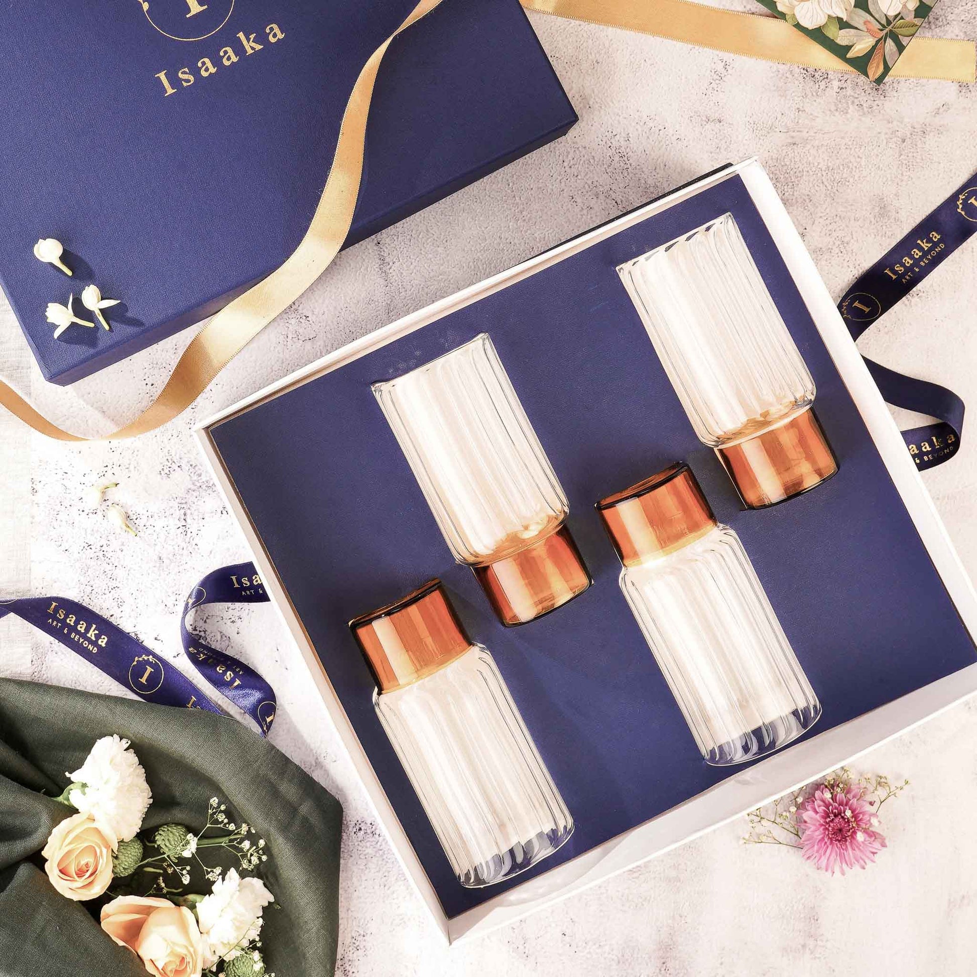 Gift Box: Highball Block Glass (Set of 4)