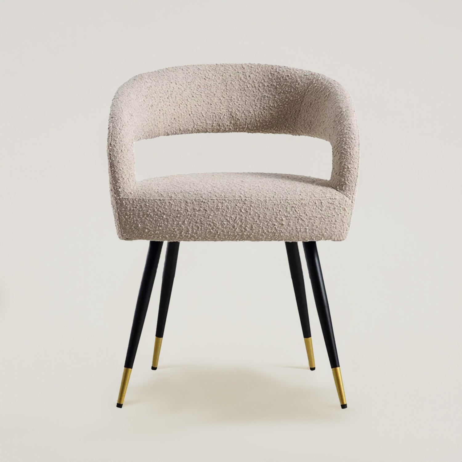 Italian Renaissance Style Chair Boucle Cream