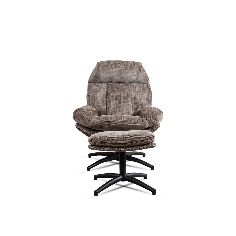 Hoopie Cotton Chair with ottoman