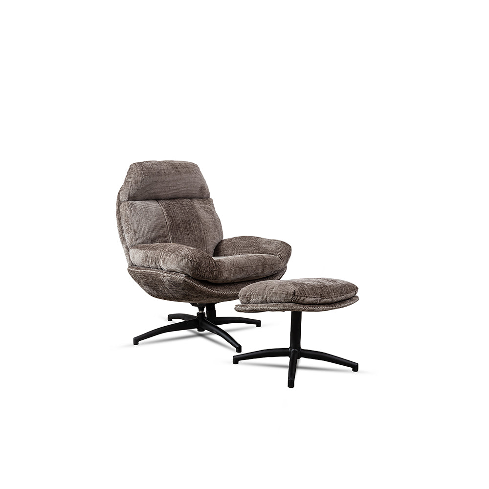 Hoopie Cotton Chair with ottoman