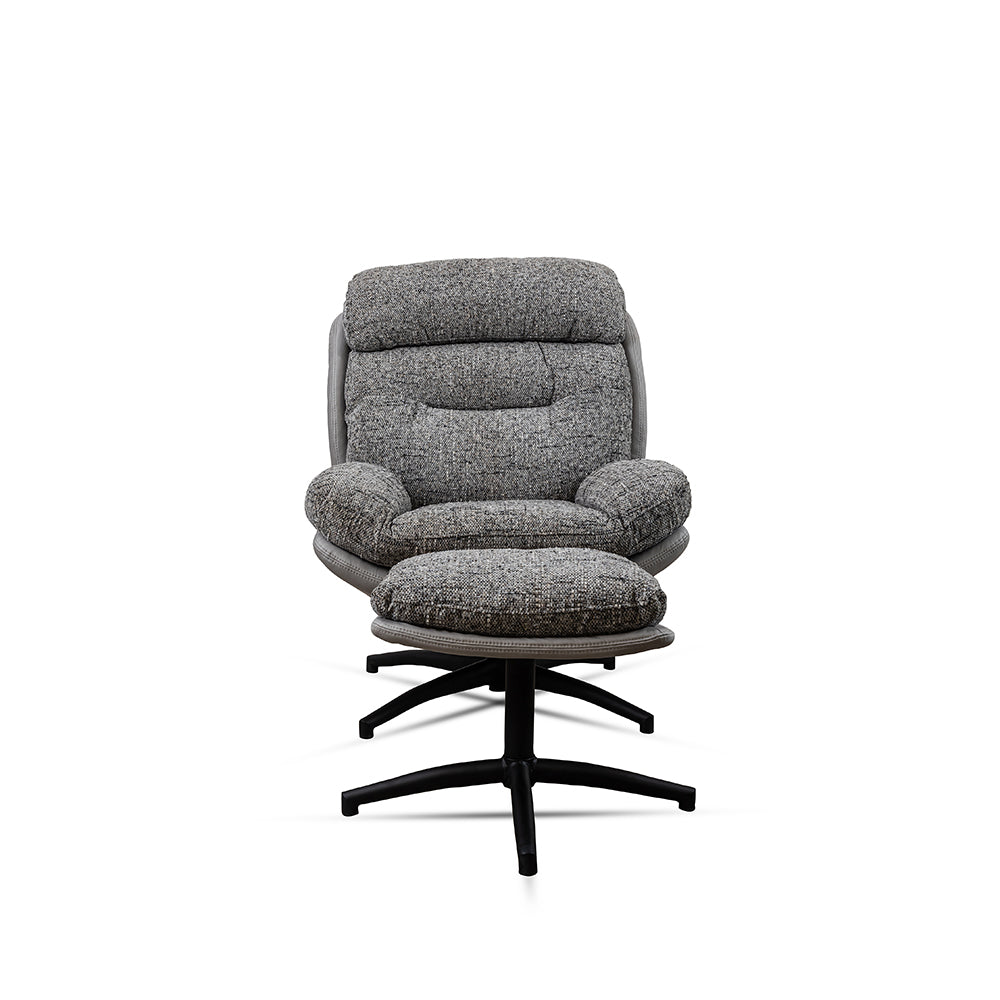 Allman Cotton Chair with ottoman