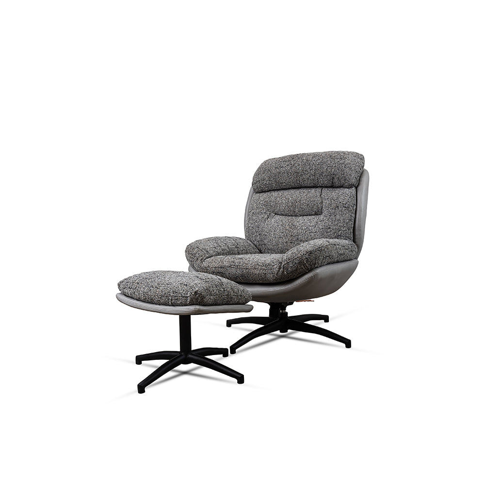 Allman Cotton Chair with ottoman