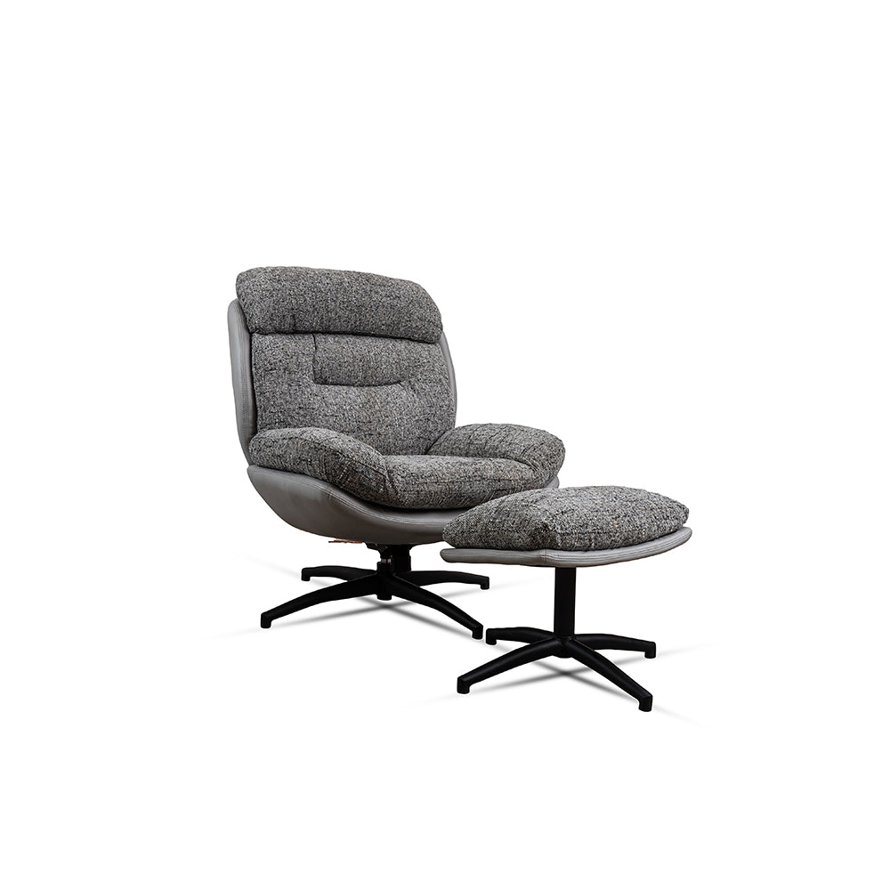 Allman Cotton Chair with ottoman