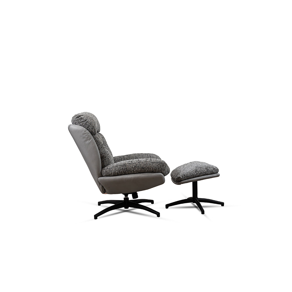 Allman Cotton Chair with ottoman
